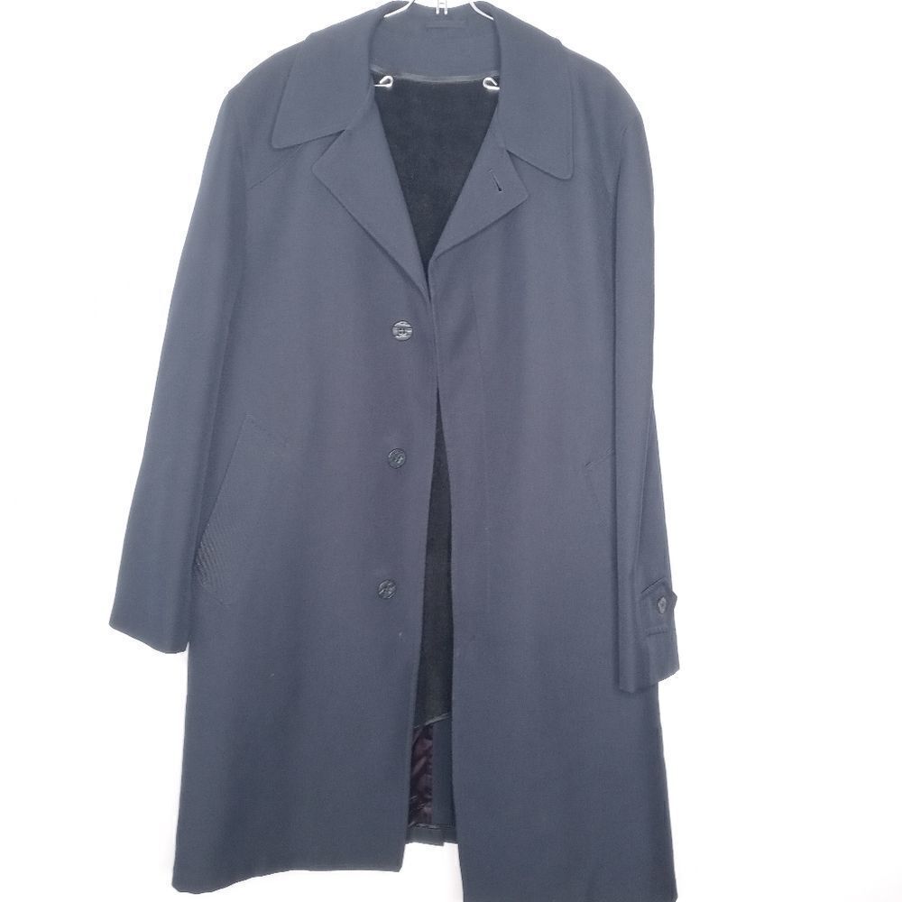 Vintage towncraft navy heavy winter coat men's size 42